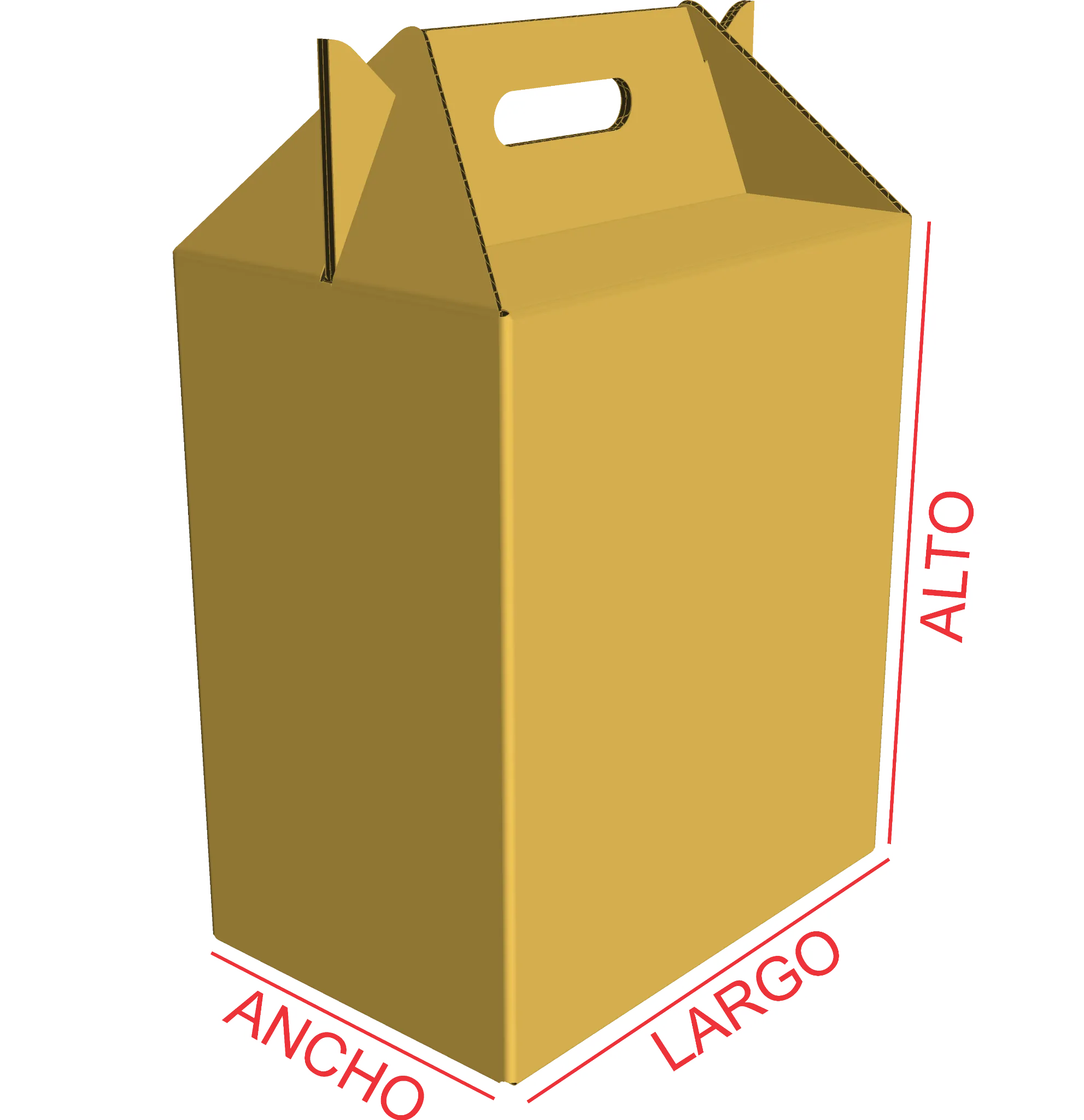 Caja Maletin en cartón corrugado