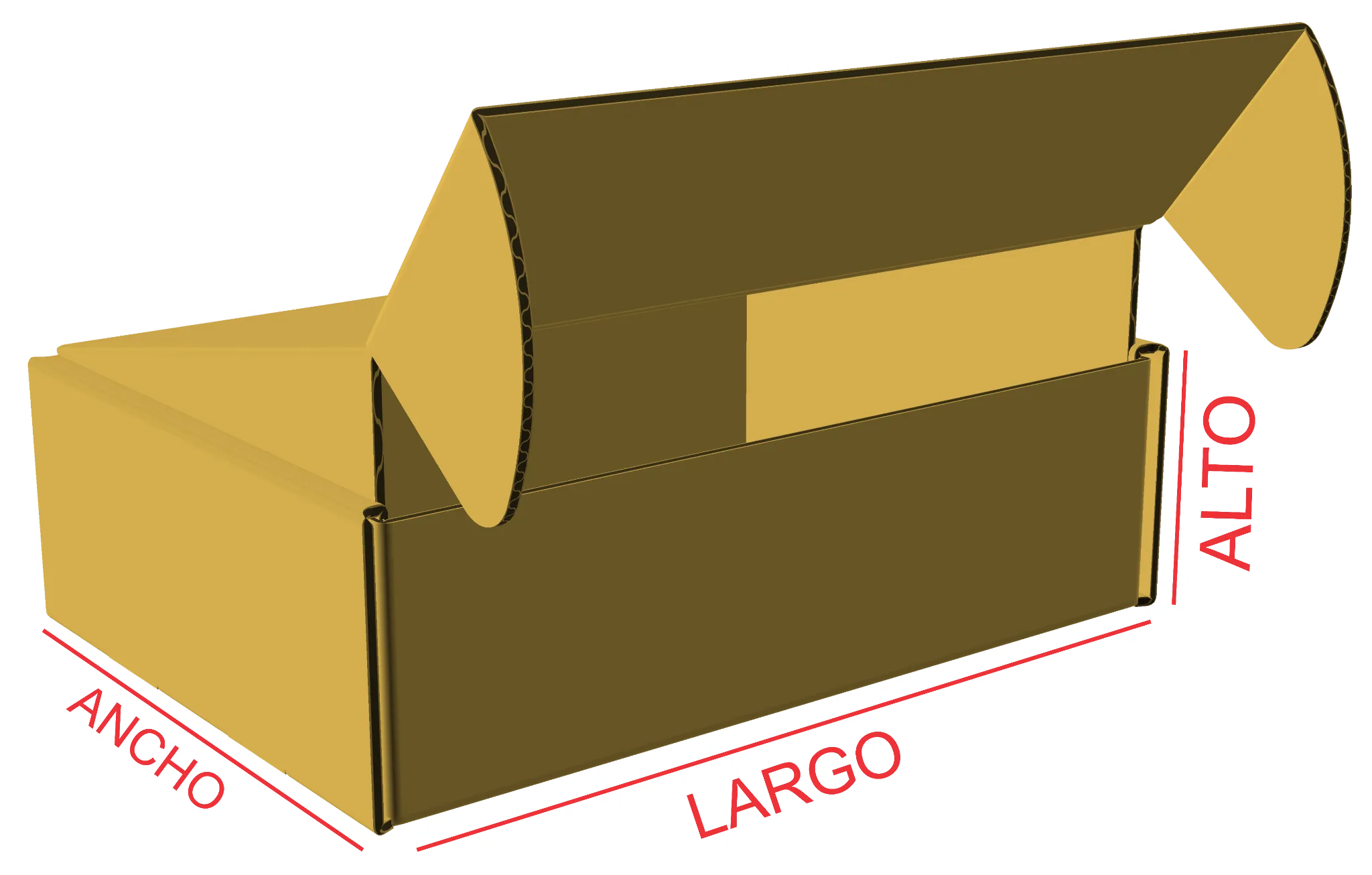 Caja Cofre en cartón corrugado